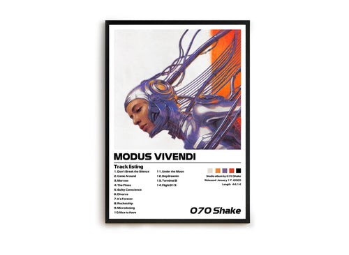 070 Shake - Modus Vivendi, Minimalist Album Cover Poster, Music Print, Custom Album Print, Gift For Her