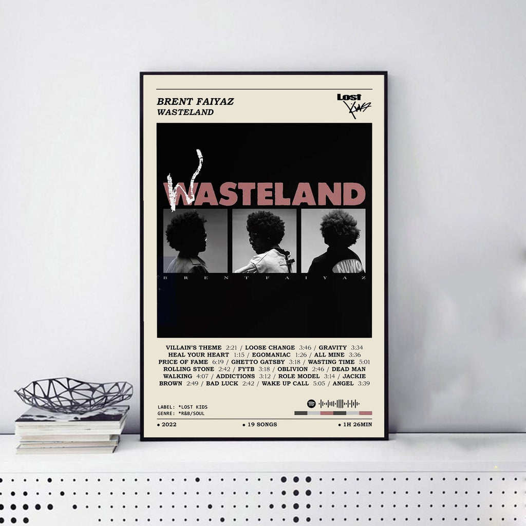 Brent Faiyaz Poster Wasteland Album Cover Poster Wall  Art Music Printible Album Art Minimalist Poster
