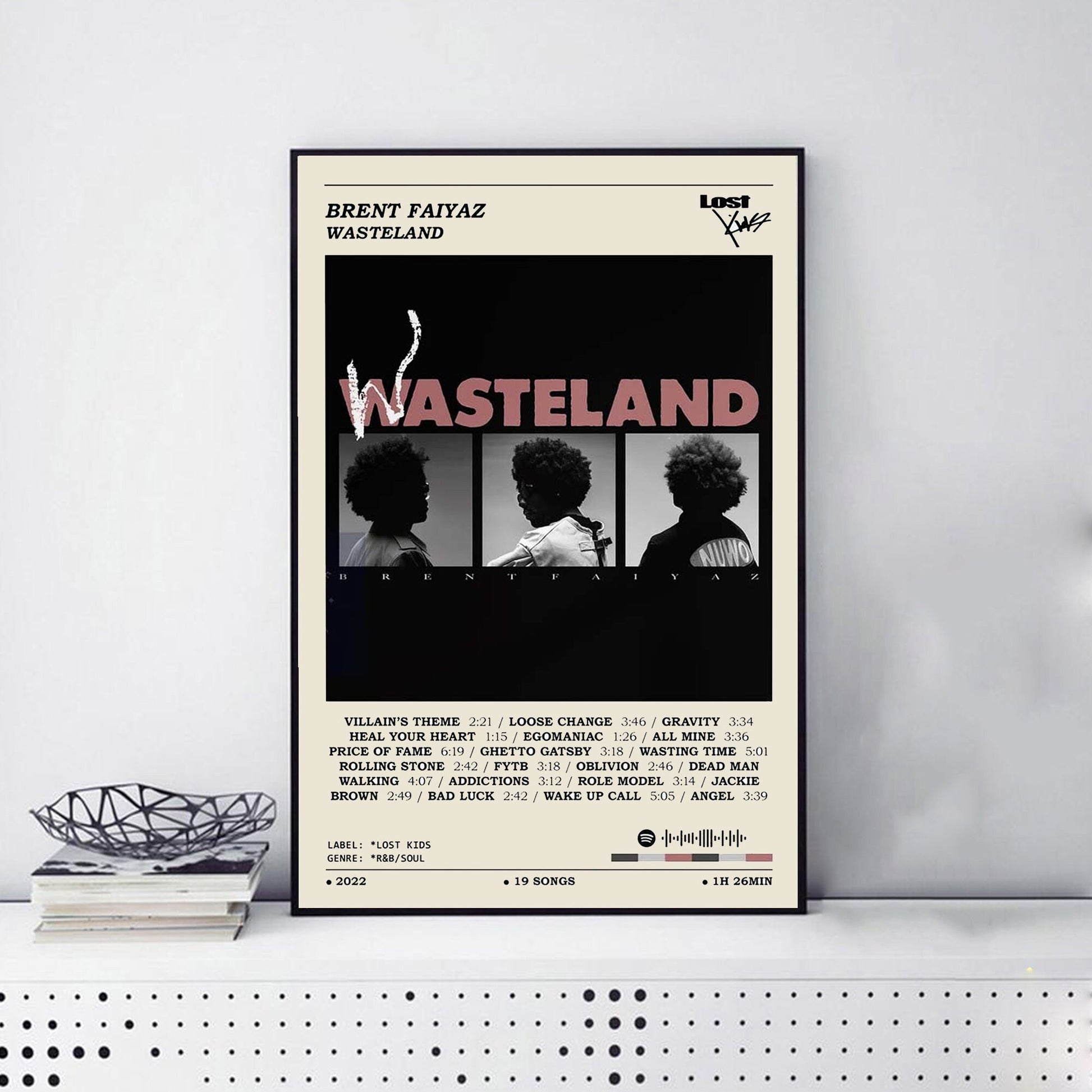 Brent Faiyaz Poster Wasteland Album Cover Poster Wall  Art Music Printible Album Art Minimalist Poster