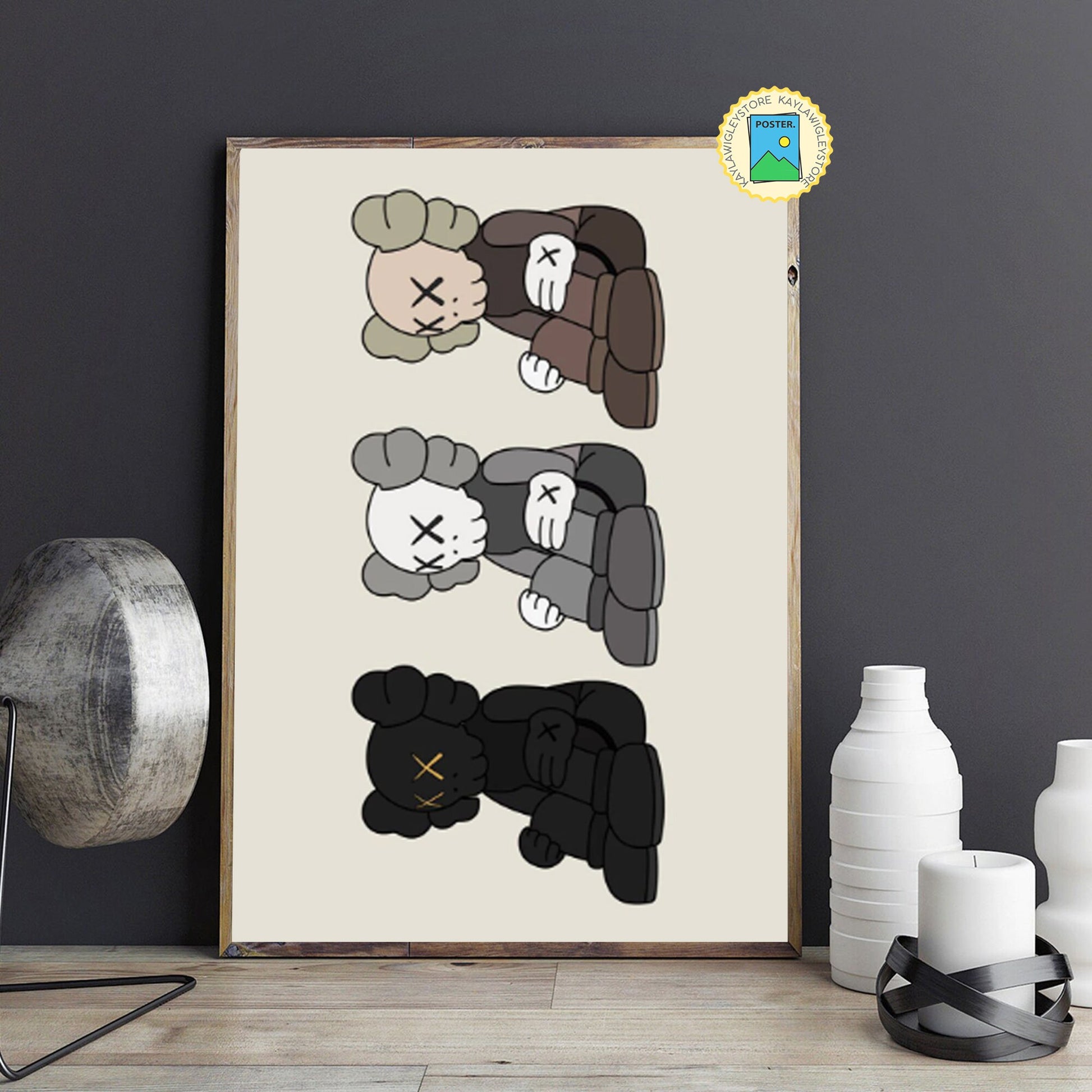 3 Sitting Hypebeast Figurines Wall Decor Poster, Unframed Hypebeast Print, Hypebeast Artwork Poster, Hypebeast Along The Way Best,