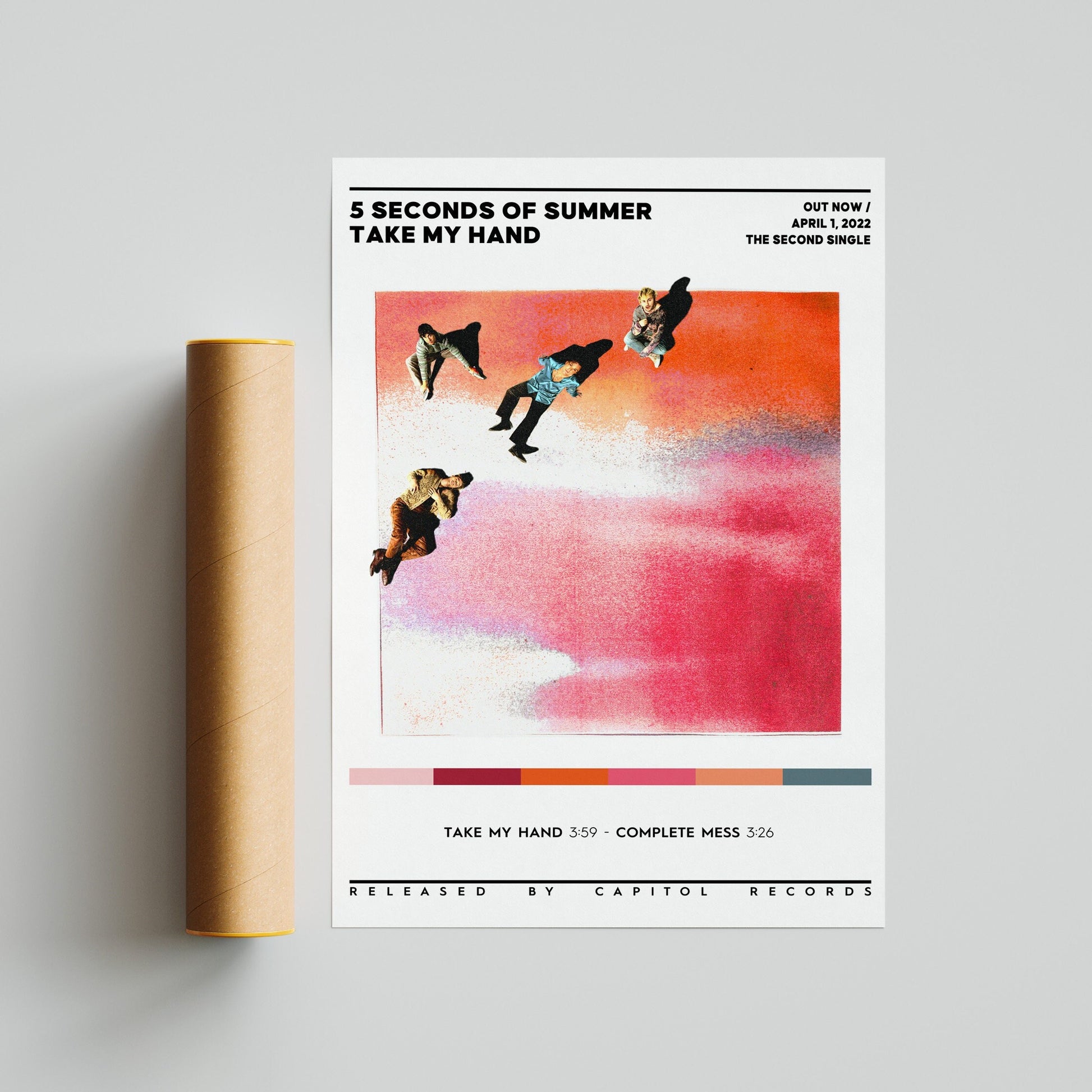 5 Seconds Of Summer - Take My Hand Album Poster, Album Cover Poster, Room Decor, Music Decor, Music Gifts, 5 Seconds Of Summer Albums