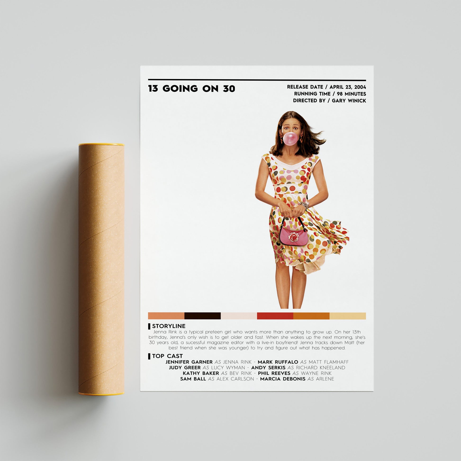 13 Going On 30 Movie Poster, Movie Poster, Wall Art, Custom Poster, Jennifer Garner Movies