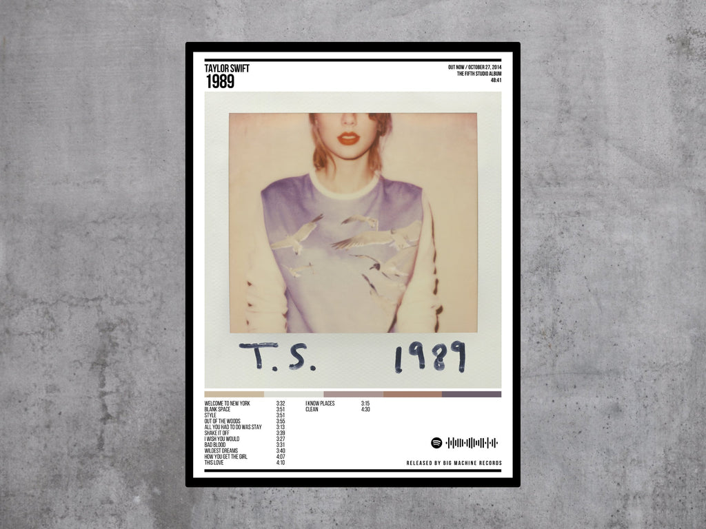 1989 Album Poster, Taylor Swift, Album Cover Poster, Wall Art, Custom Poster
