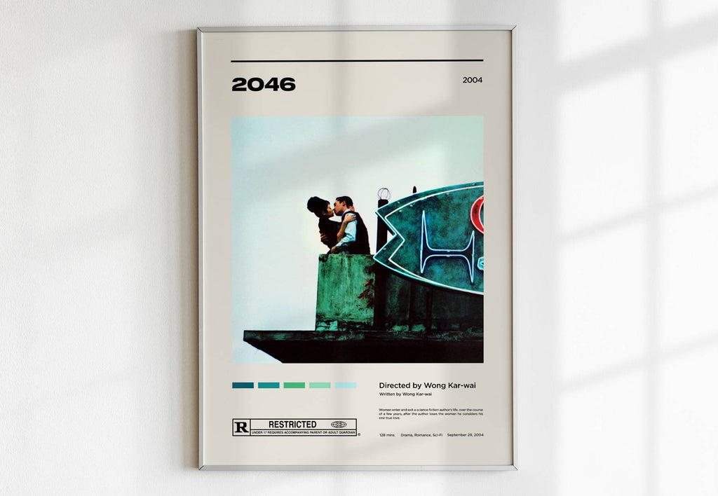 2046, Wong Kar-Wai, Minimalist Movie Poster Print, Mid Century, Custom Posters, Gift Idea