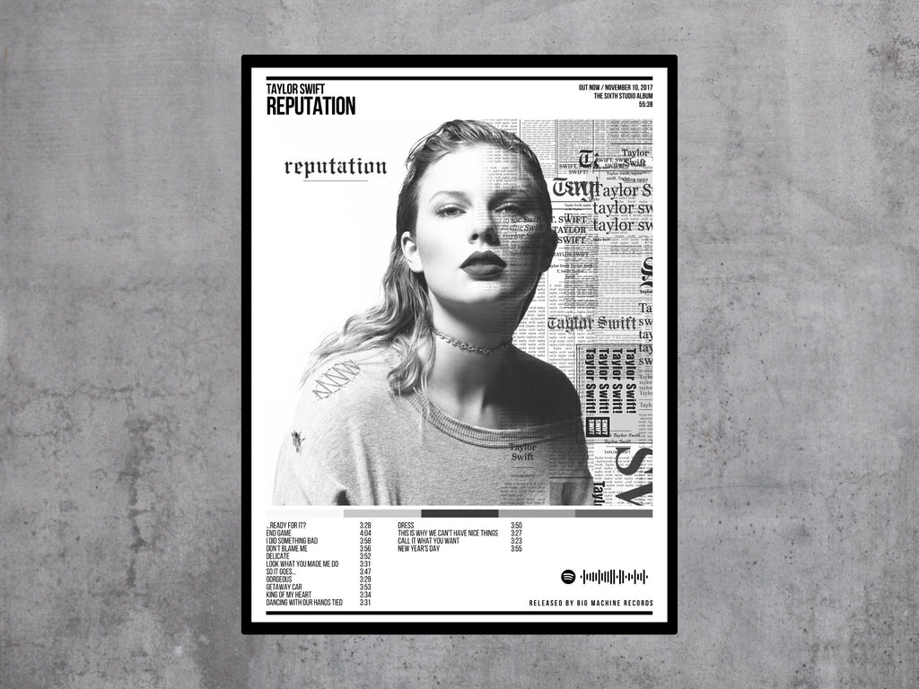 Reputation Album Poster, Taylor Swift, Album Cover Poster, Wall Art, Custom Poster