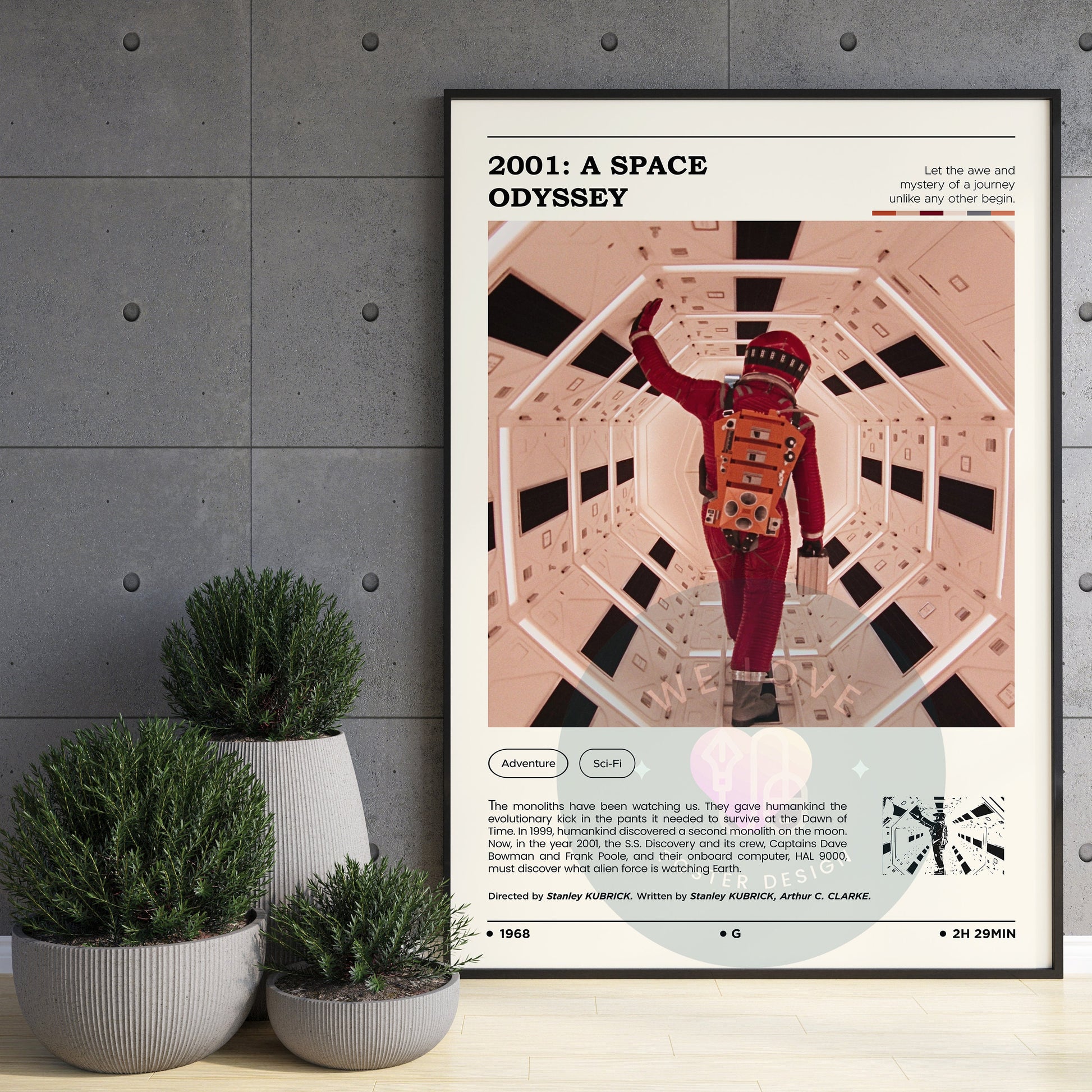 2001 A Space Odyssey Movie Poster, 2001 A Space Odyssey Poster, Modern Art Print, Wall Art, Aesthetic Room Decor, Gift Idea