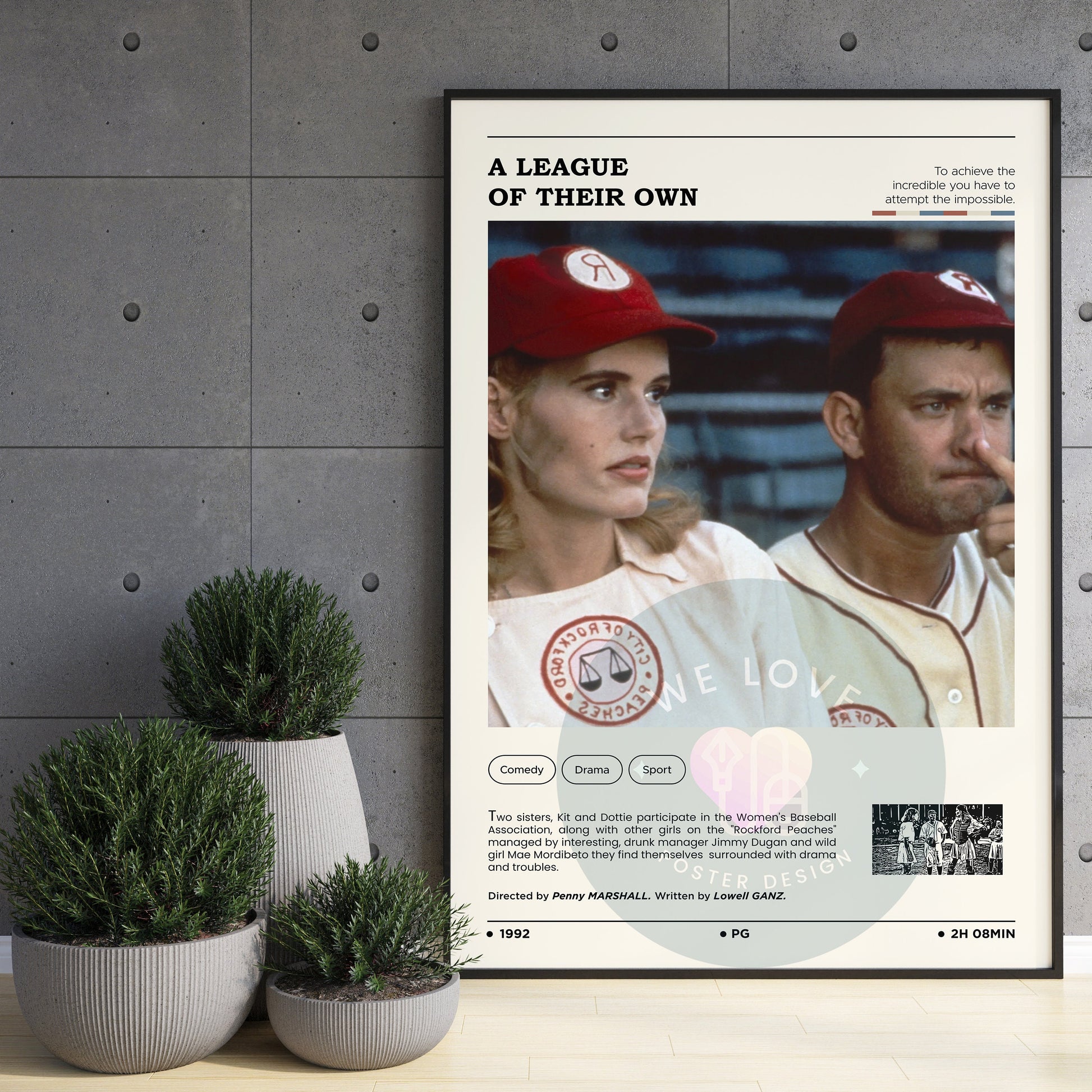 A League Of Their Own Movie Poster, A League Of Their Own Poster, Modern Art Print, Wall Art, Aesthetic Room Decor, Gift Idea