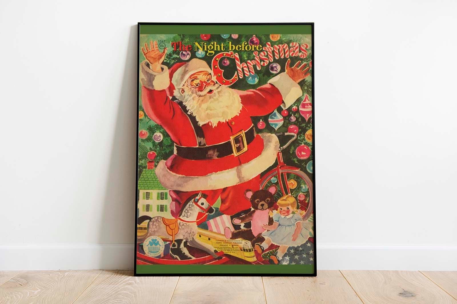 1949 Night 90S Before Christmas Book Poster, Retro Poster