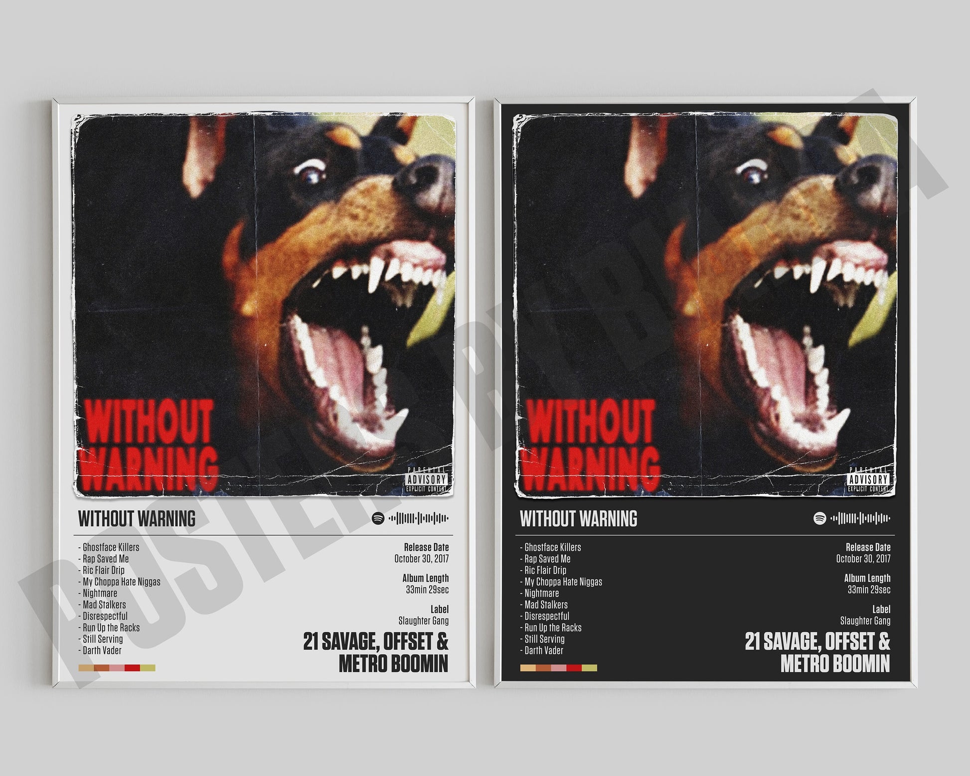 21 Savage, Metro Boomin, Offset Poster, Without Warning Poster, Without Warning Tracklist, Album Cover Poster, Custom Poster, 21 Savage