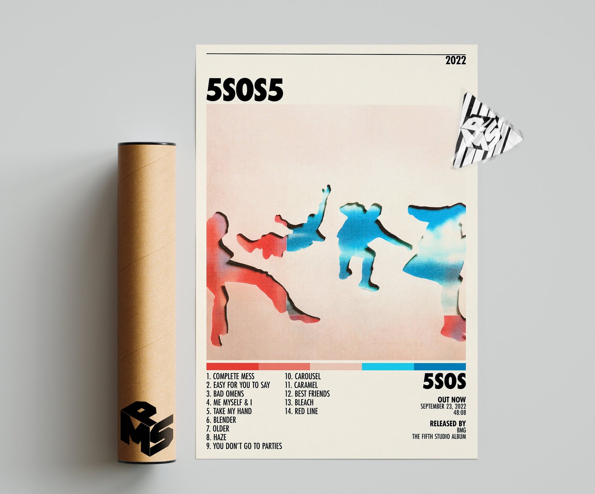 5 Seconds Of Summer Posters ,  5Sos Poster, Album Cover Poster, Youngblood Tracklist, Poster Print Wall Art, Custom Poster