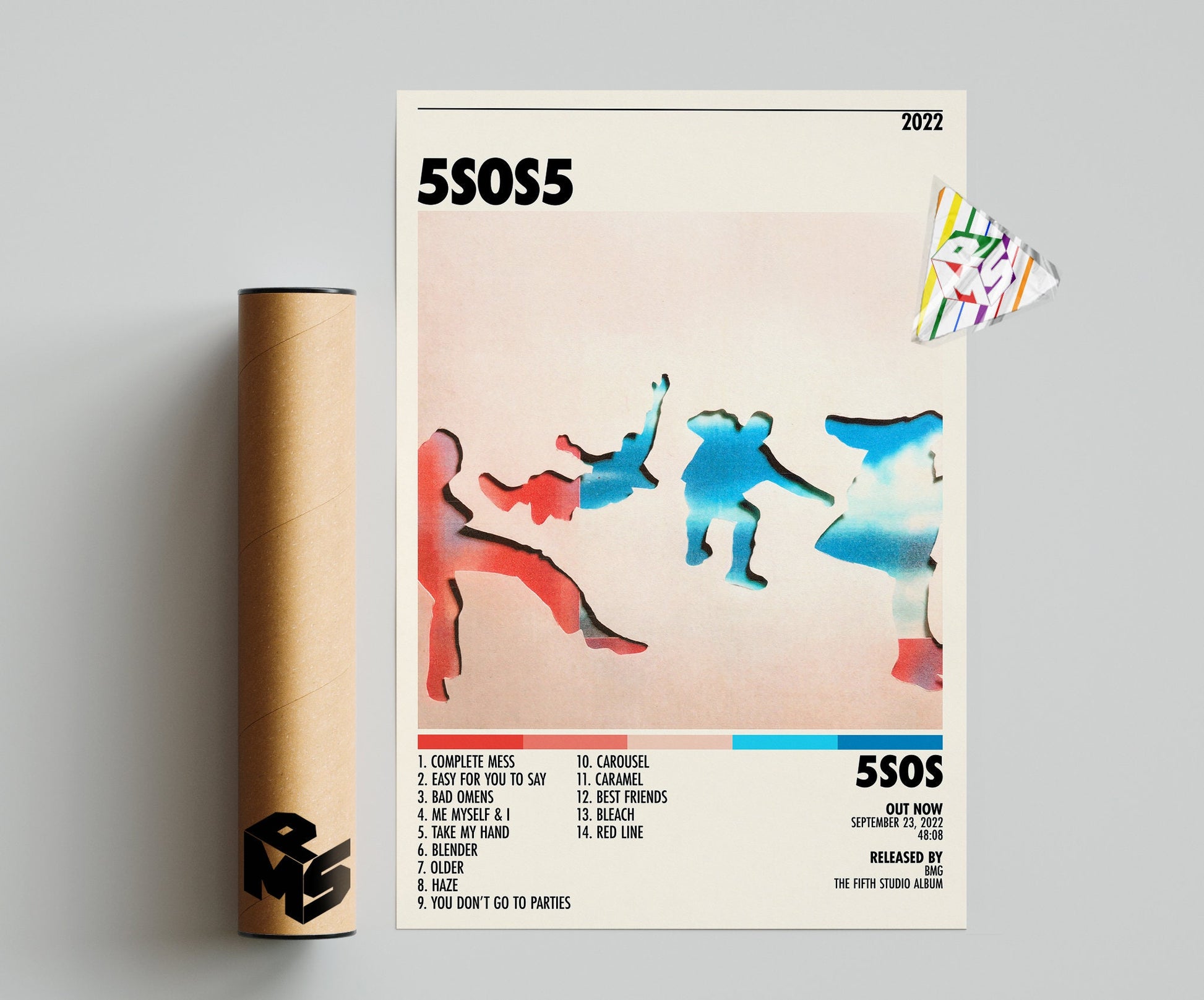 5 Seconds Of Summer Posters / 5Sos5 Poster, Album Cover Poster / Poster Print Wall Art / Custom Poster, Youngblood, Tpwk, 5Sos, Calm