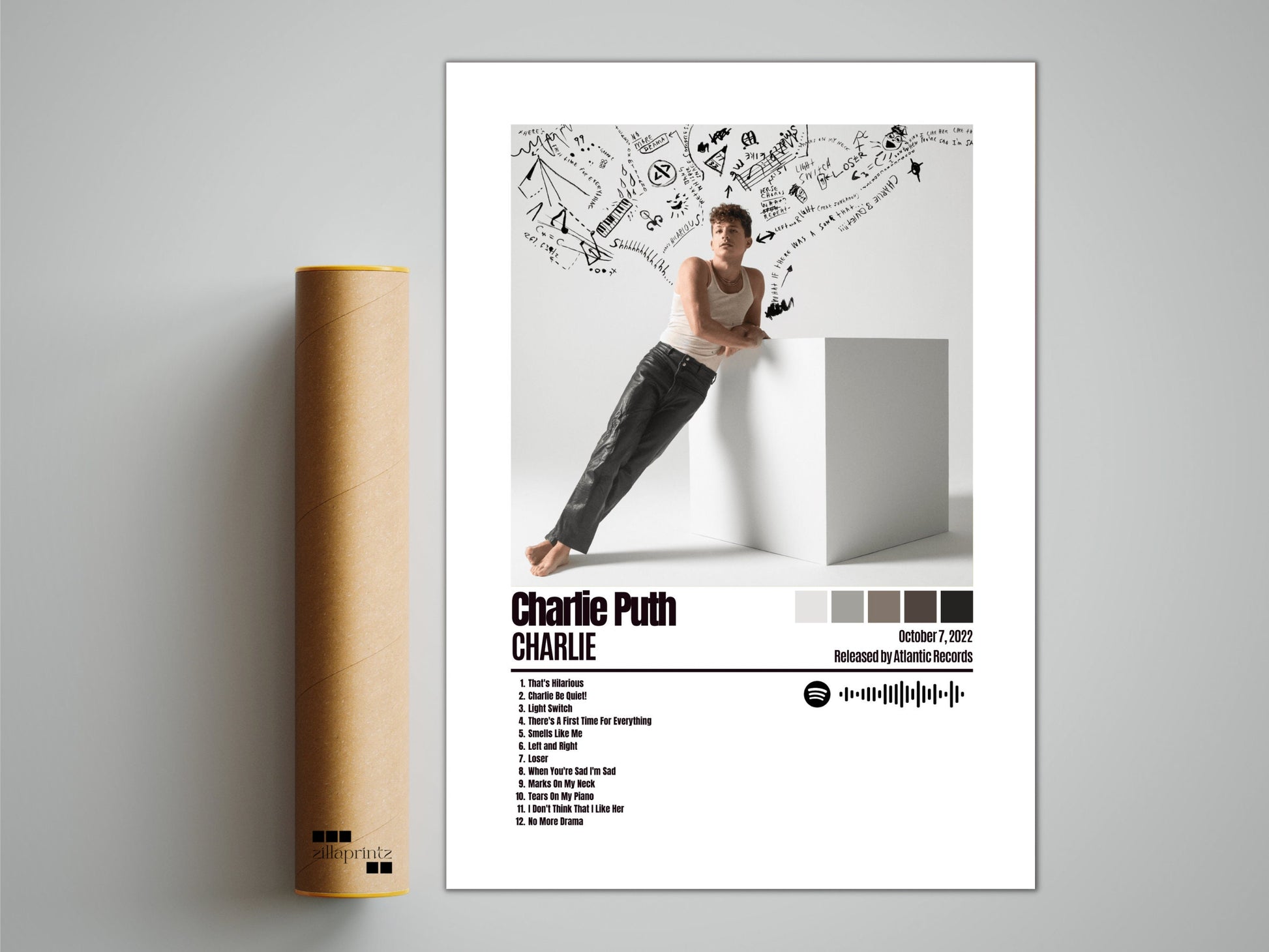 Charlie Puth Poster, Charlie Poster, Album Cover Poster, Custom Poster