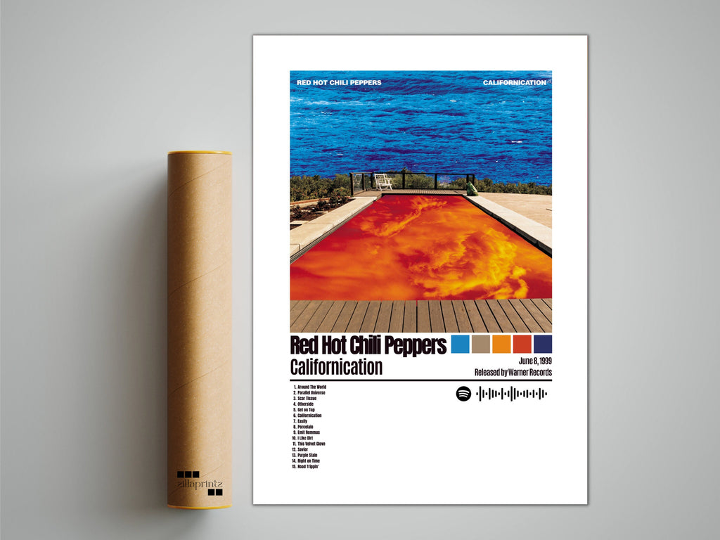 Red Hot Chili Peppers Poster, Californication Poster, Album Cover Poster / Vintage Poster Print Wall Art, Custom Poster