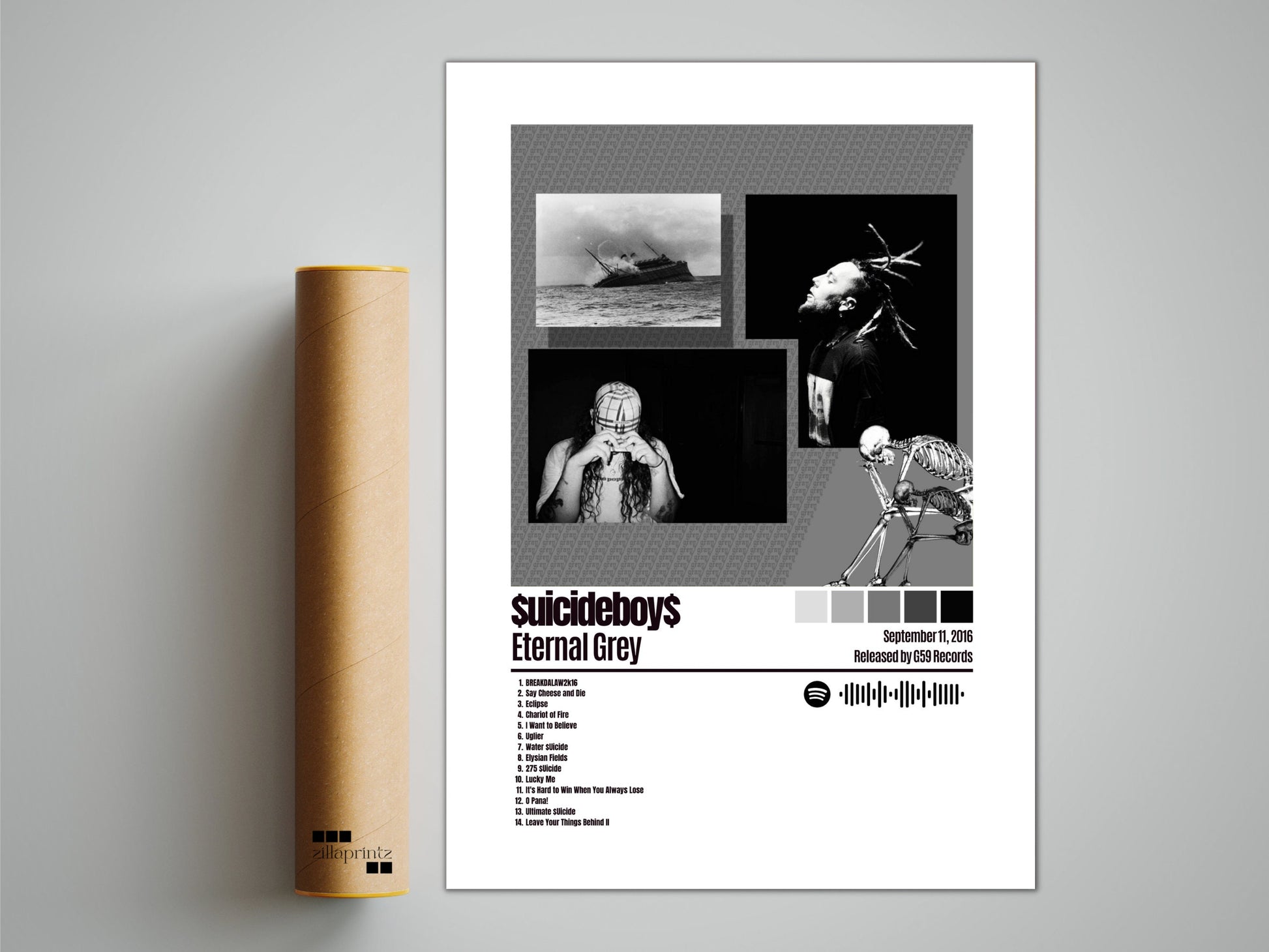 Suicideboys Poster, Eternal Grey Poster, Album Cover Poster, Custom Poster