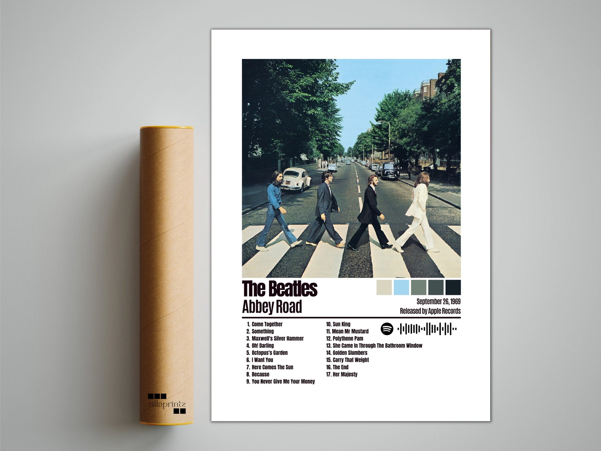 The Beatles Poster, Abbey Road Poster, Album Cover Poster / Vintage Poster Print Wall Art, Custom Poster