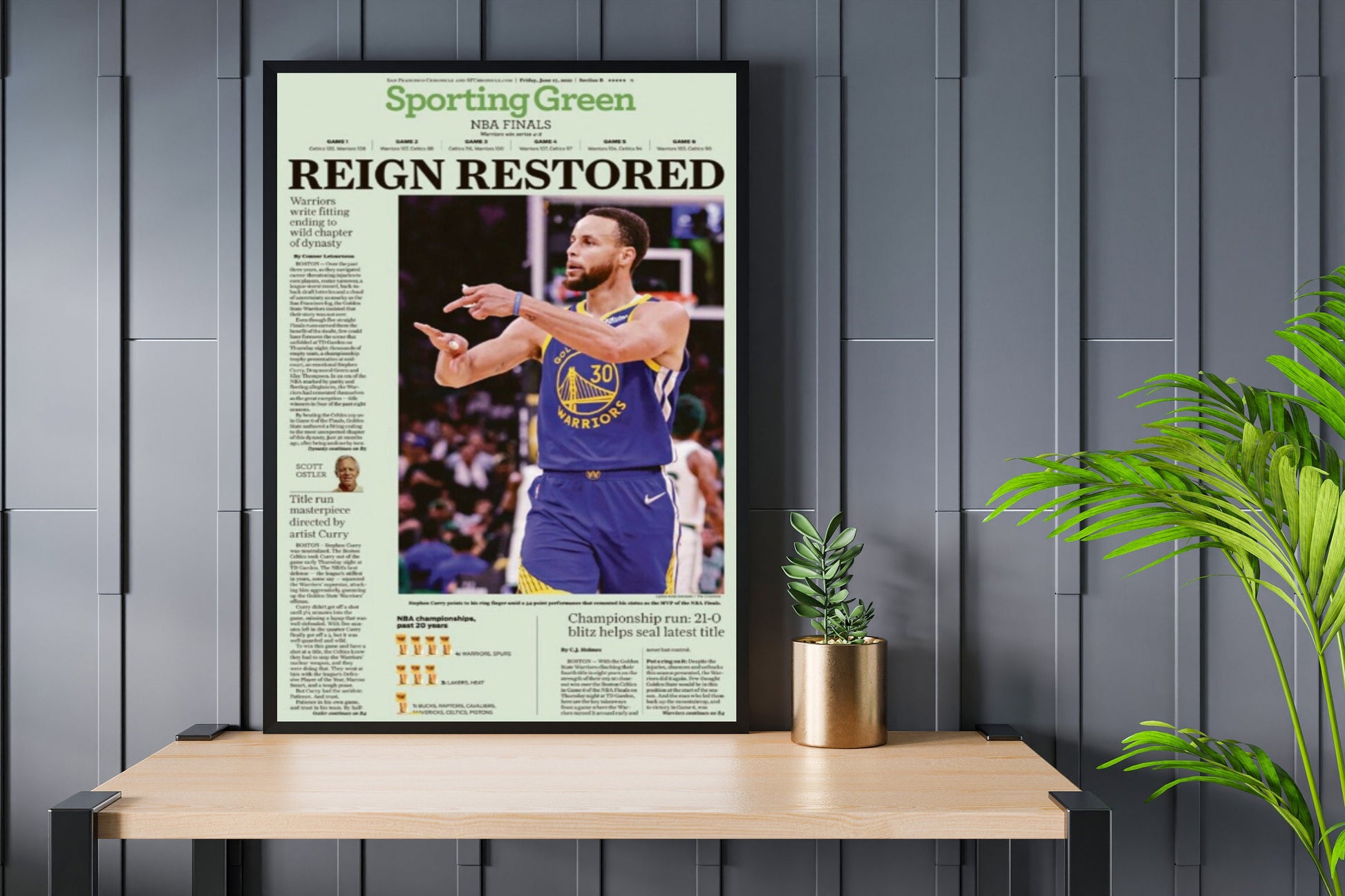 2022 Gs Warriors “Reign-Restored” N-B-A Championship Art, Basketball Fan Gift, Sport Wall Print, Xmas Gift For Him, Basketball Decor Print
