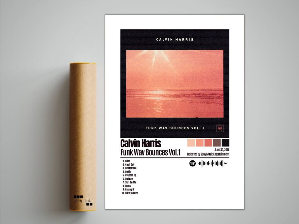 Calvin Harris Poster, Funk Wav Bounces Vol.1 Poster, Album Cover Poster, Custom Poster