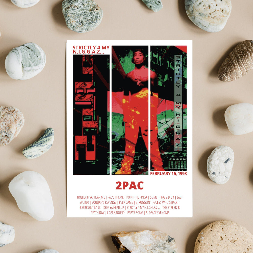 2Pac Poster, Strictly 4 My N.I.G.G.A.Z..., Album Cover, Music Poster, Music Prints, Wall Art