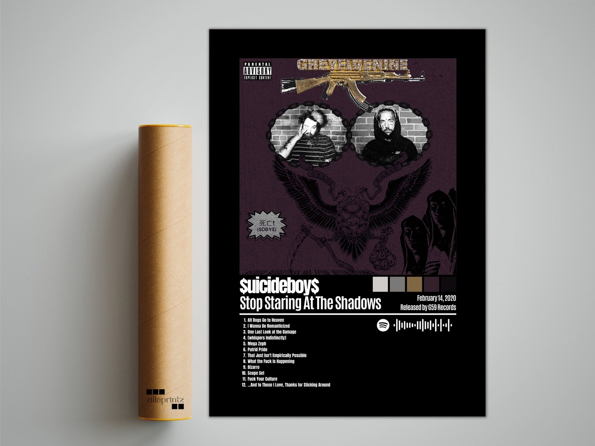 Suicideboys Poster, Stop Staring At The Shadows Poster, Album Cover Poster, Custom Poster