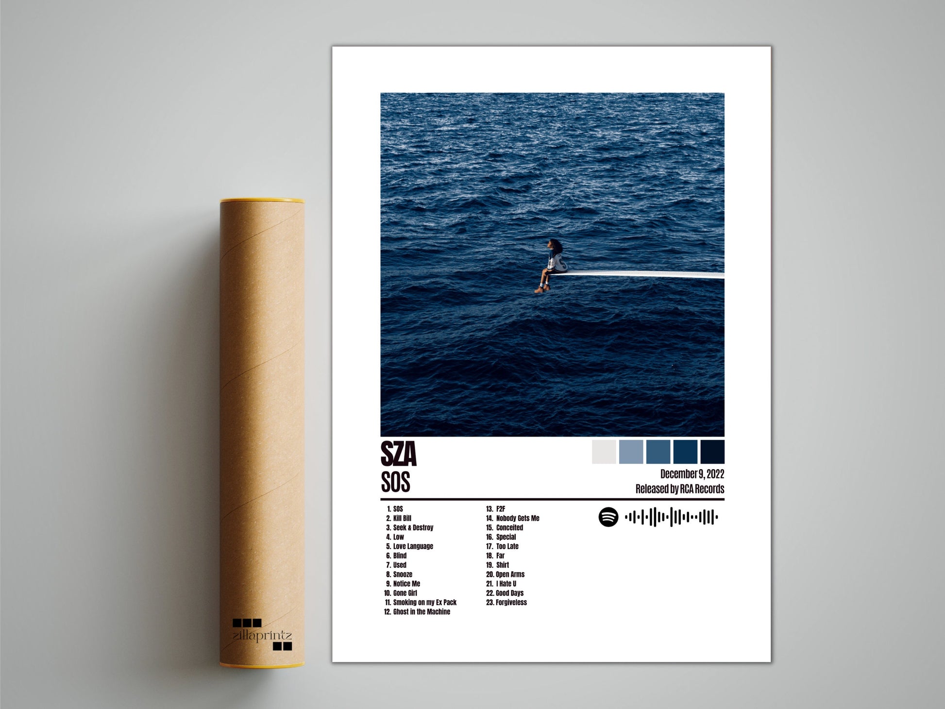 Sza Poster, Sos, Album Cover Poster, Custom Poster, Sza Tracklist Poster