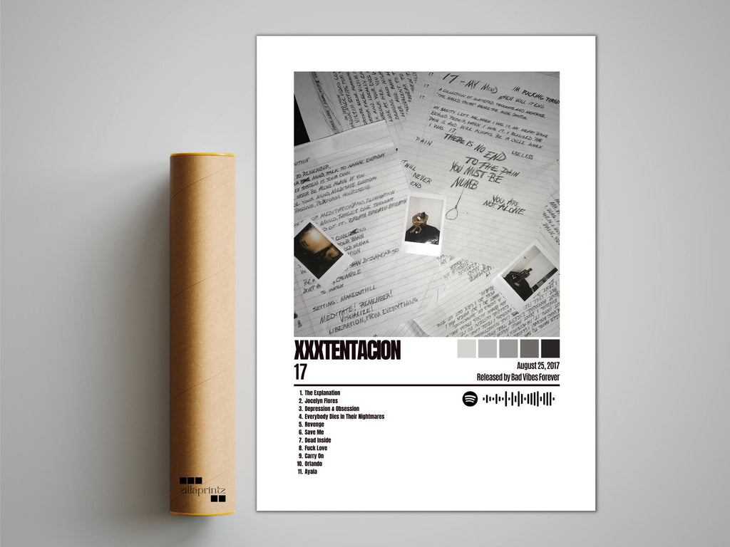 Xxxtentacion Poster, 17 Poster, Album Cover Poster, Custom Poster