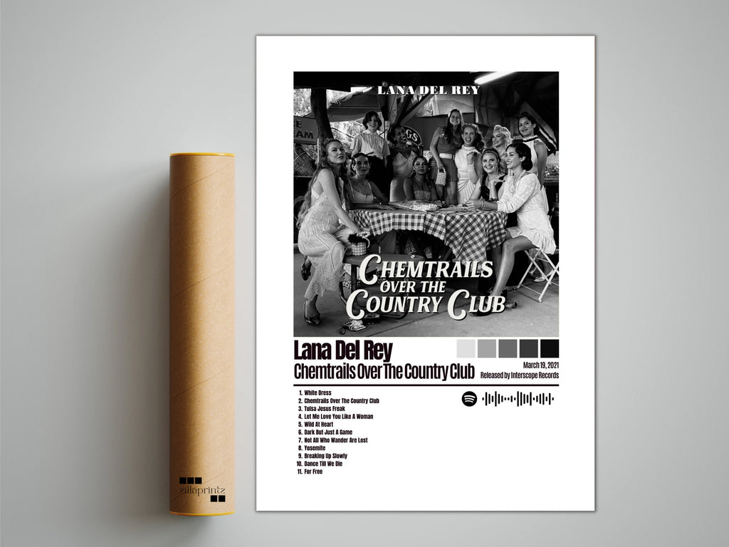 Lana Del Rey Poster, Chemtrails Over The Country Club Poster, Album Cover Poster, Custom Poster