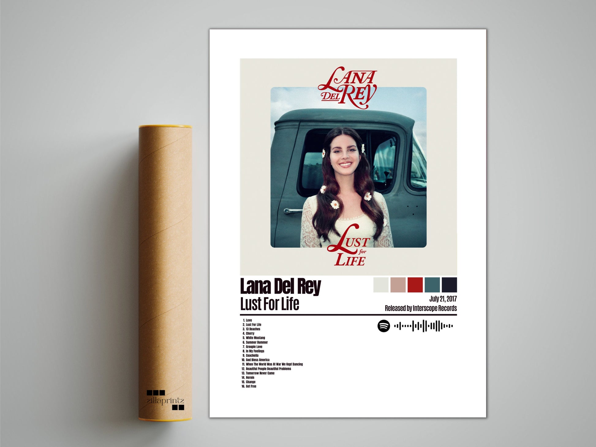 Lana Del Rey Poster, Lust For Life Poster, Album Cover Poster, Custom Poster