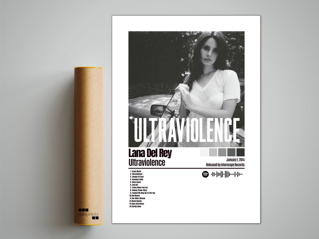 Lana Del Rey Poster, Ultraviolence Poster, Album Cover Poster, Custom Poster