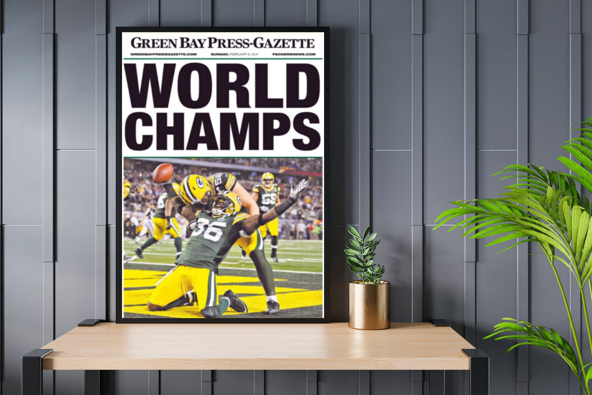 2011 Green Bay Superbowl Champions Poster, Football Poster Gift For Fan, Sport Wall Print, Xmas Gift For Him, Football Decor Print Gift