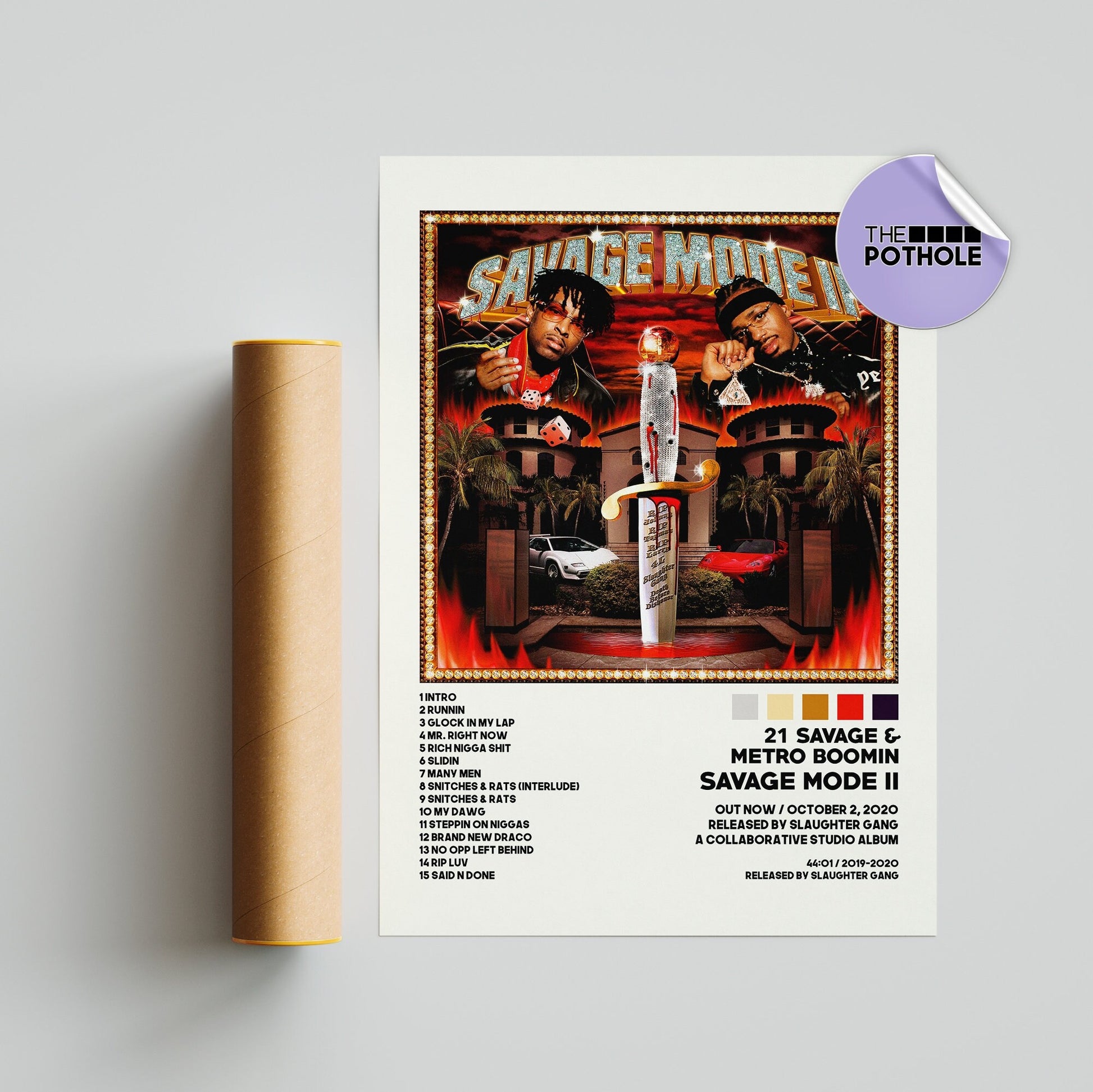 21 Savage & Metro Boomin Poster, Savage Mode Ii Poster, Album Cover Wall Art, Poster, Home Decor, Kid Cudi, The Chosen