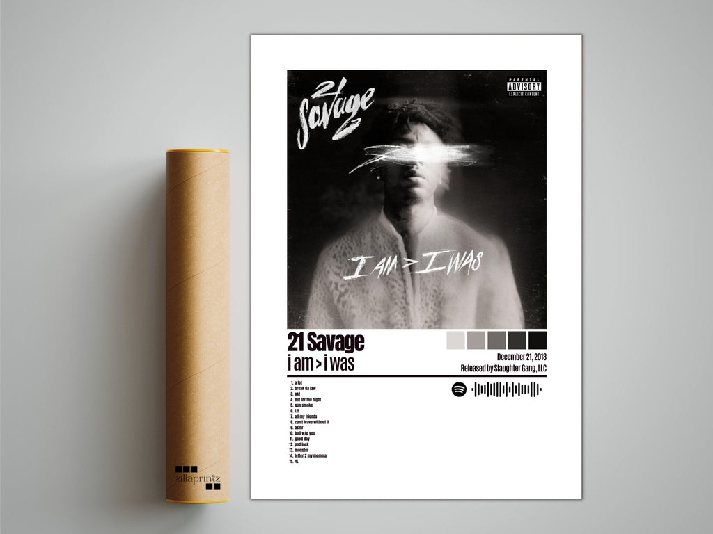 21 Savage Poster, I Am > I Was Poster, Album Cover Poster, Custom Poster