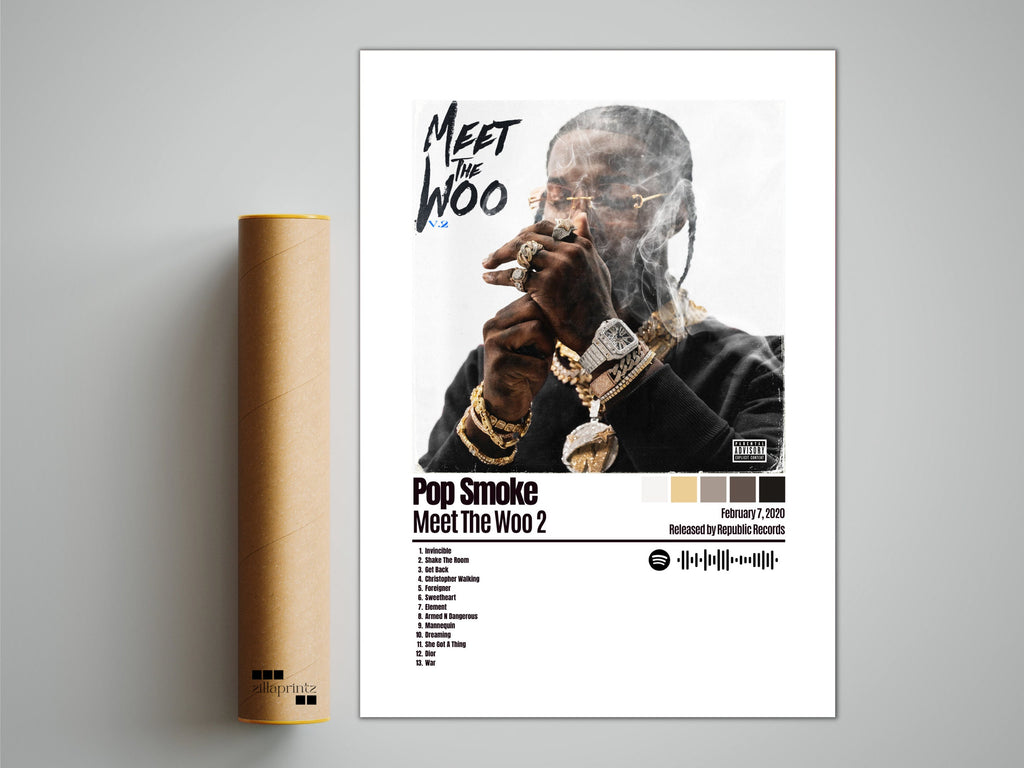 Pop Smoke Poster, Meet The Woo 2, Album Cover Poster, Custom Poster