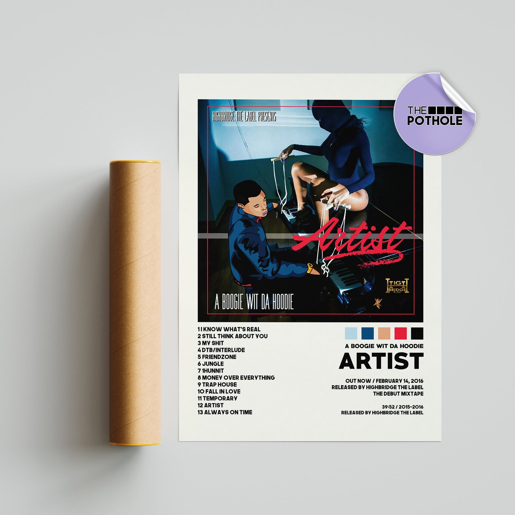 A Boogie Wit Da Hoodie Posters, Artist Poster, Album Cover Poster, Wall Art, Custom Poster, Home Decor, A Boogie Wit Da Hoodie