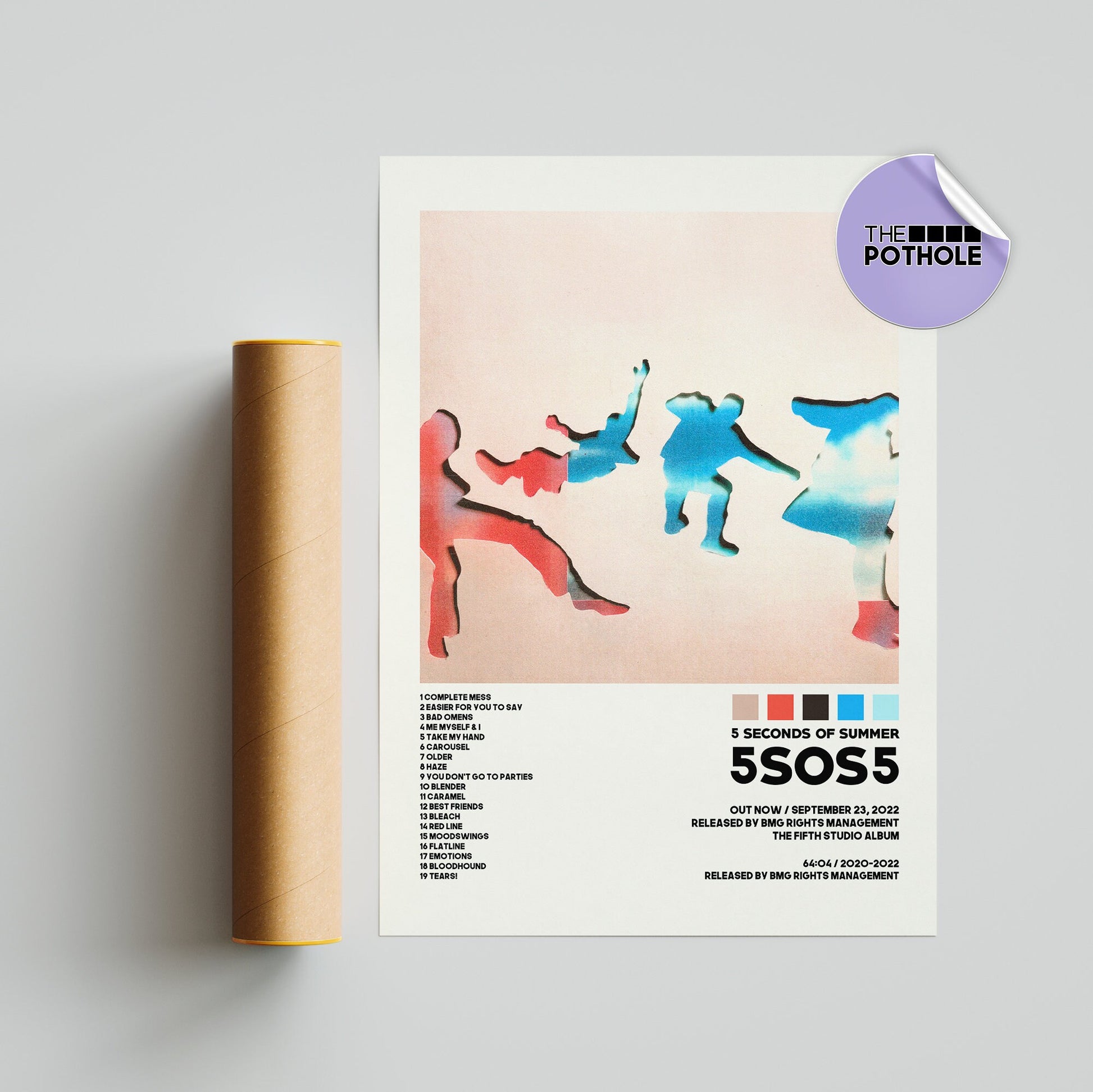 5 Seconds Of Summer Posters, 5Sos5 Poster, Album Cover Poster, Wall Art, Custom Poster, 5 Seconds Of Summer, 5Sos, Calm