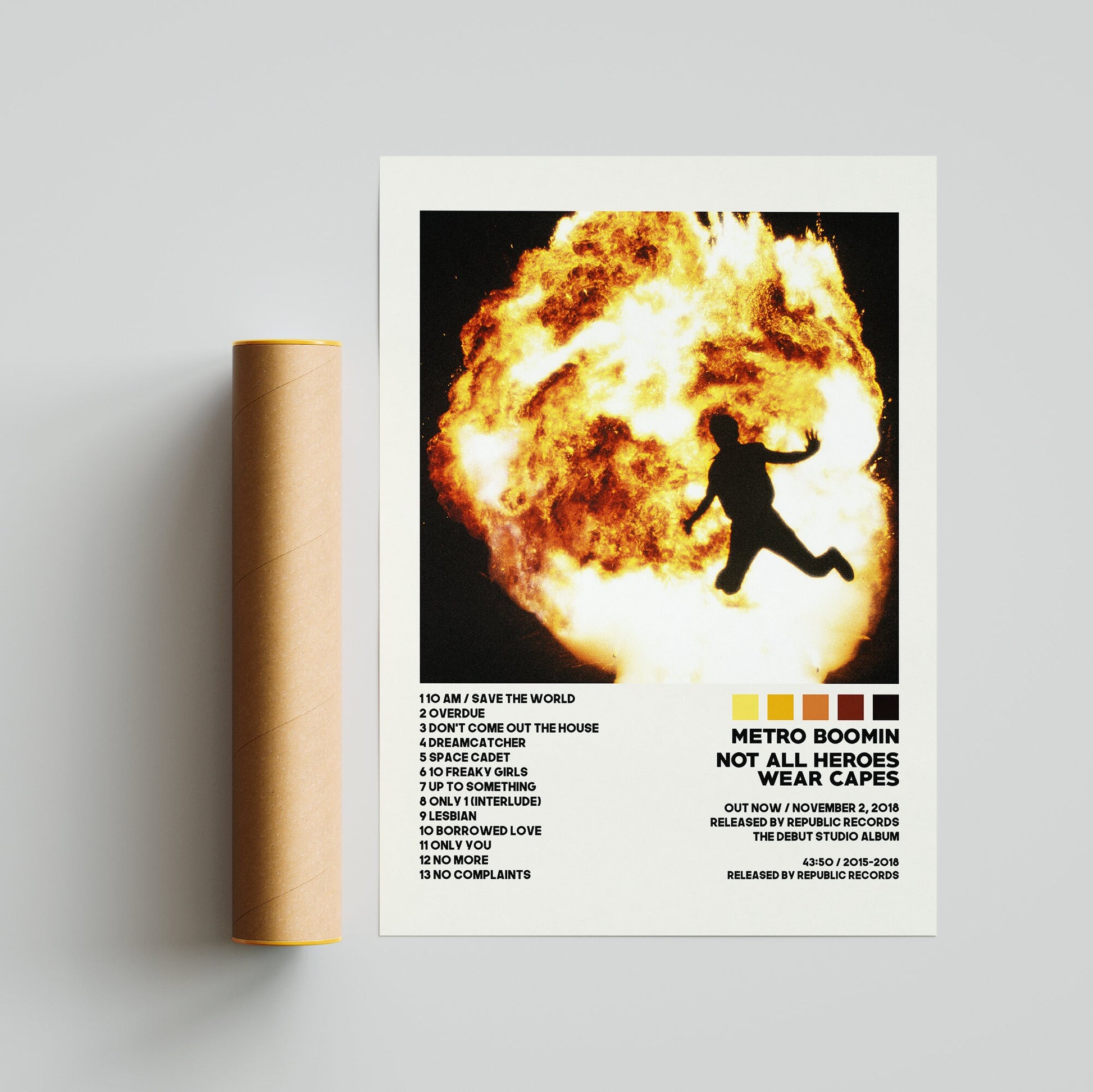 21 Savage & Metro Boomin Poster, Not All Heros Wear Capes Poster, Album Cover Wall Art, Poster, Home Decor, 21 Savage