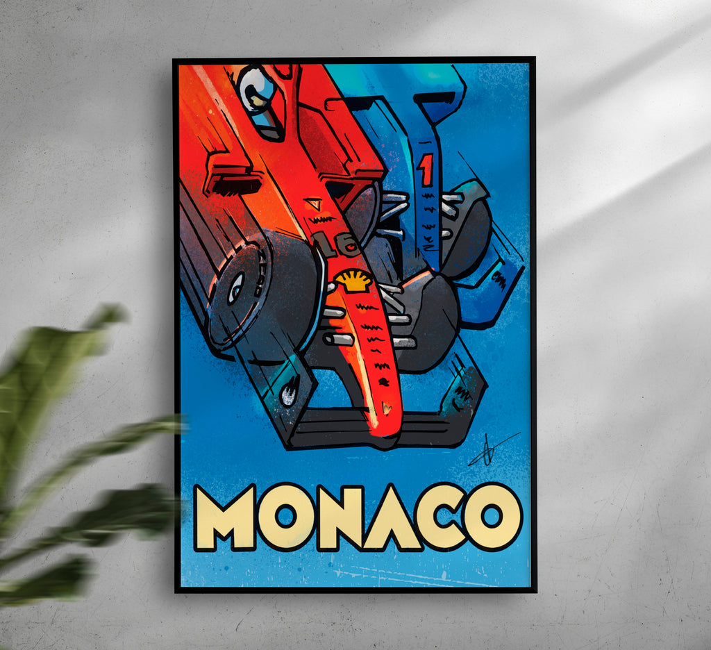 1934 Monaco Grand Prix Poster, Race Fan Gift, Fine Art Print, Formula 1 Racing Poster Print, Wall Decor