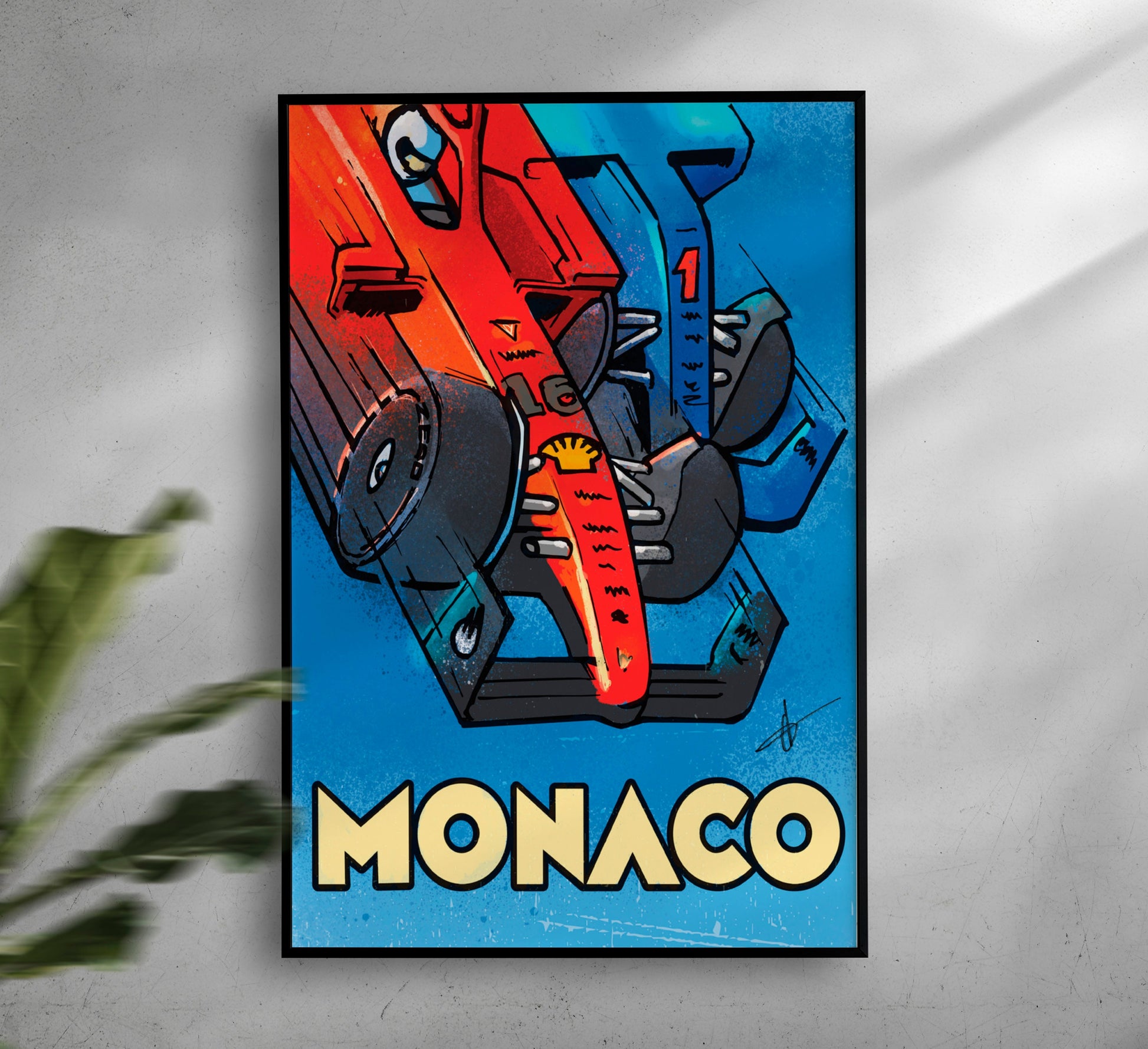 1934 Monaco Grand Prix Poster, Race Fan Gift, Fine Art Print, Formula 1 Racing Poster Print, Wall Decor