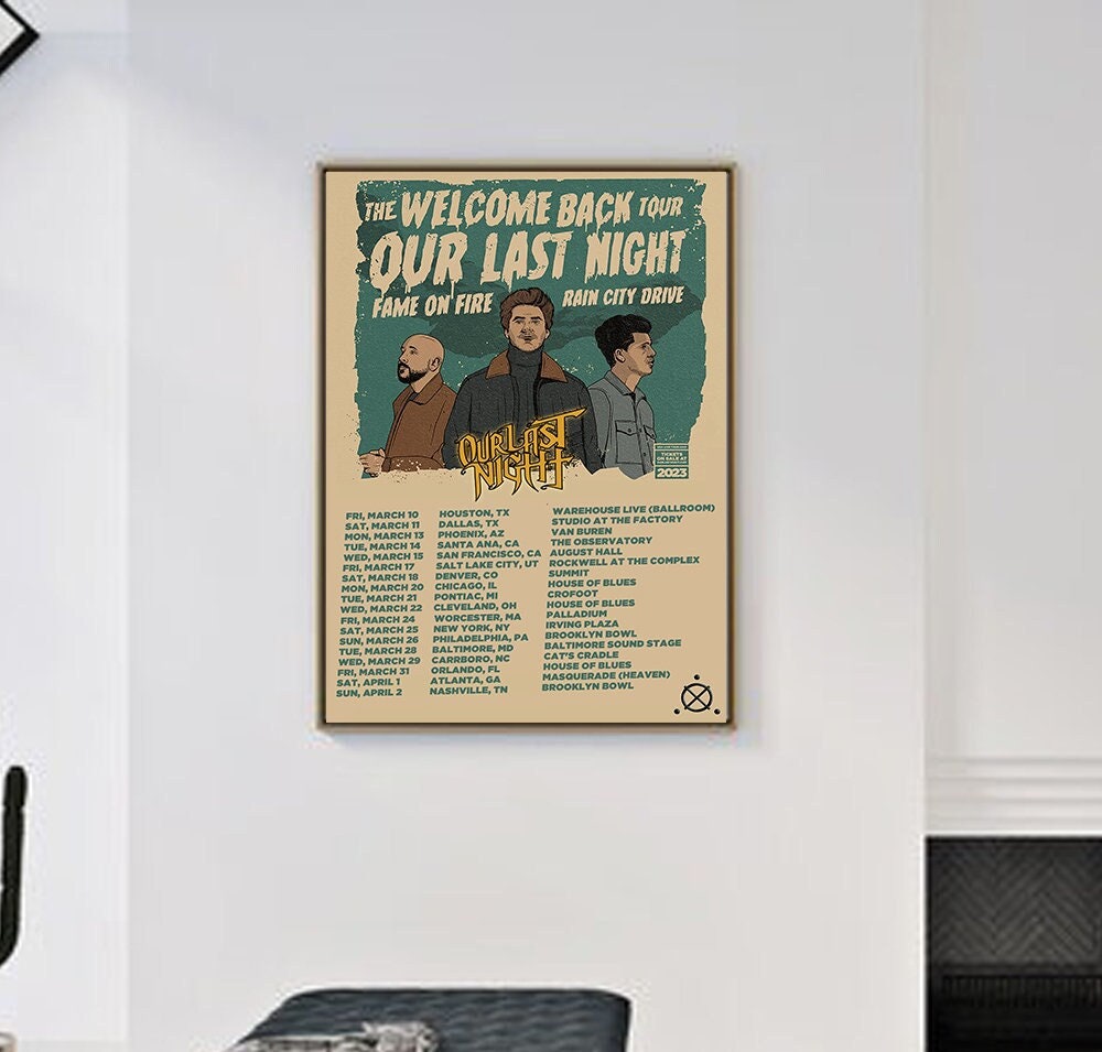 2023_Our_Last_Night_Band_The_Welcome_Back_Tour_Dates_Poster